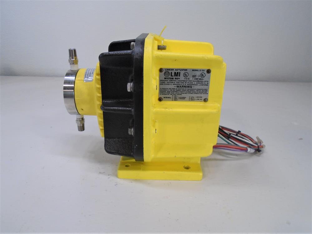 Milton Roy Metering Pump E701-297, E-751 Linear Actuator, 1.30 GPH, 300 PSI